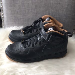 Nike ID Air Force 1 black shoes new women's